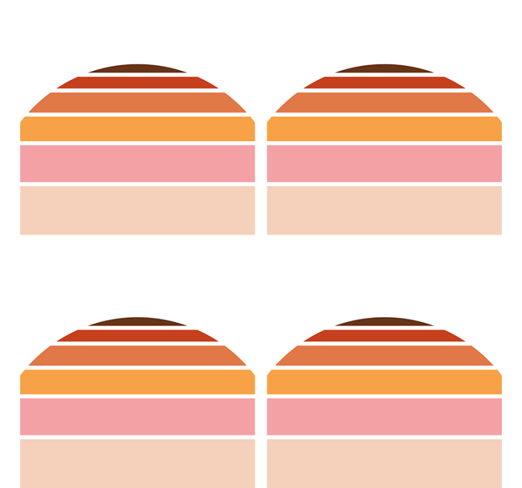 杯垫纹理与分层色彩形状相结合 - TenStickers