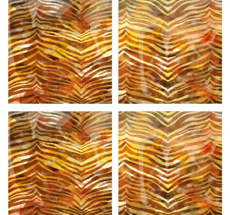 杯垫纹理与斑马纹表面相结合的设计 - TenStickers