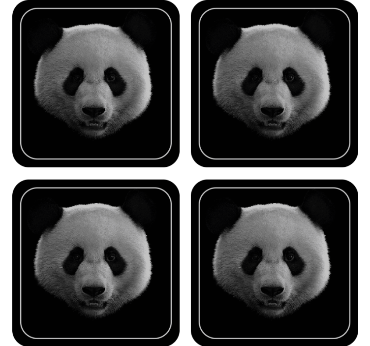 盲人怪物熊猫脸图案 - TenStickers