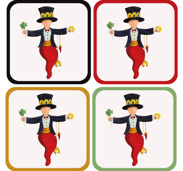 盲人怪物与顽皮的三叶草角色 - TenStickers