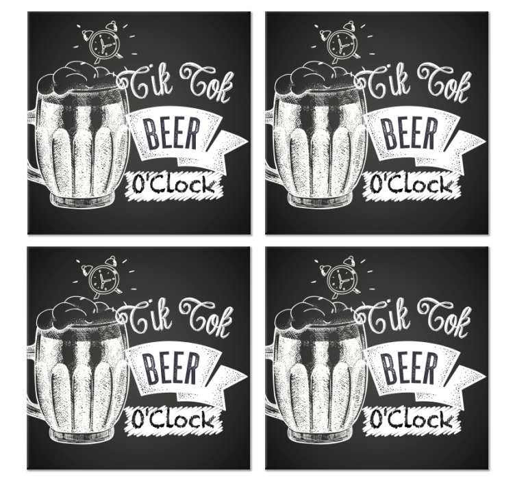 Tik tok报价啤酒饮料垫 - TenStickers