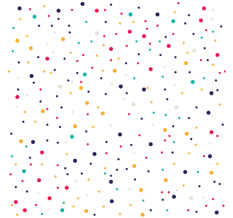 杯垫纹理与多彩圆点图案相结合 - TenStickers