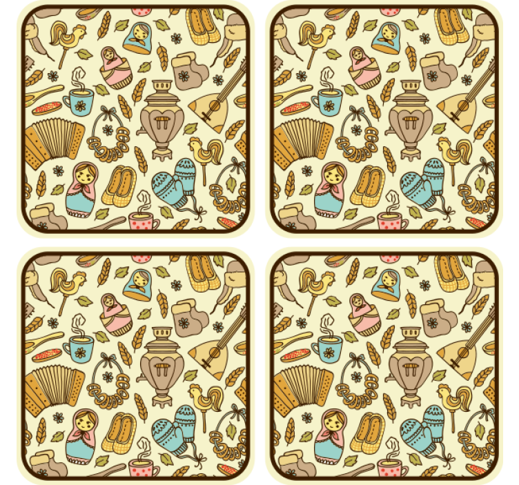 盲人怪物：趣味民间艺术图案 - TenStickers