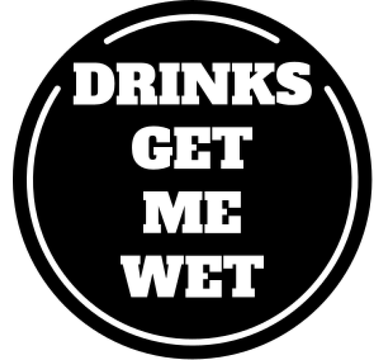 杯垫 啤酒垫 大胆圆形引用设计 - TenStickers