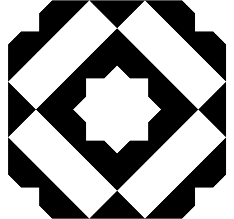 杯垫纹理几何黑色图案 - TenStickers