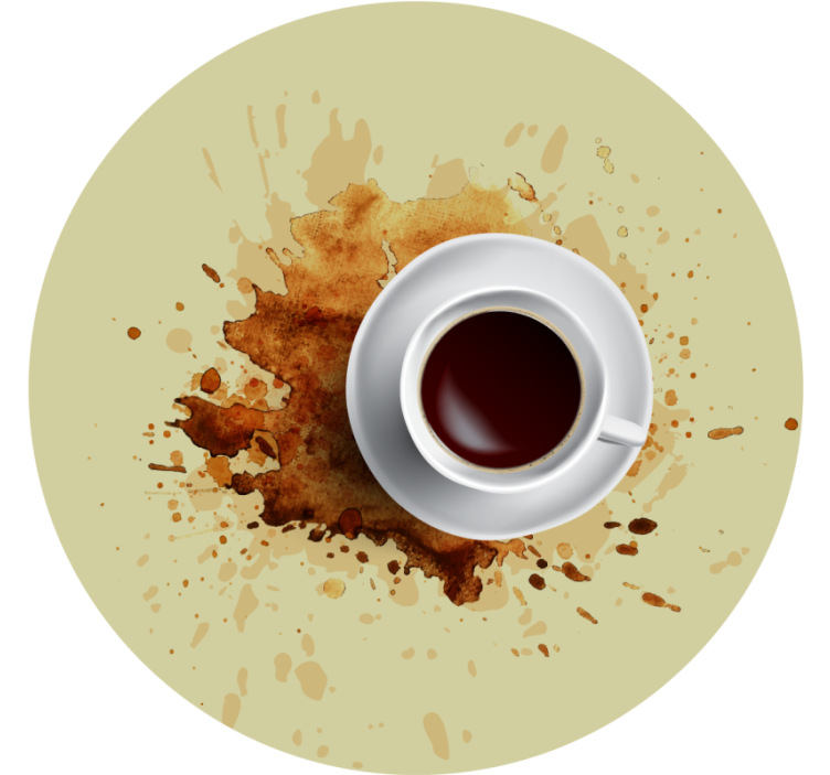 盲人怪物咖啡杯溅出水花 - TenStickers