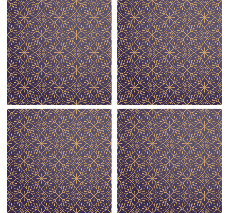 优雅的印度设计复古杯垫 - TenStickers