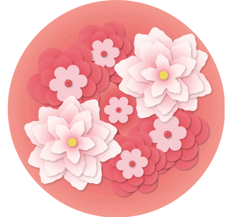盲人怪物分层花卉摆件 - TenStickers
