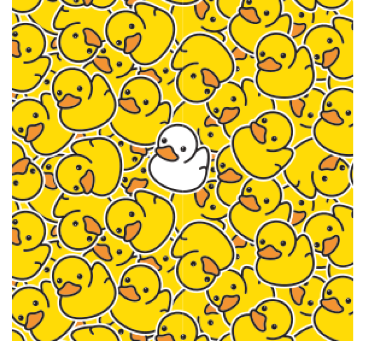 盲人怪物玩趣橡皮鸭图案 - TenStickers