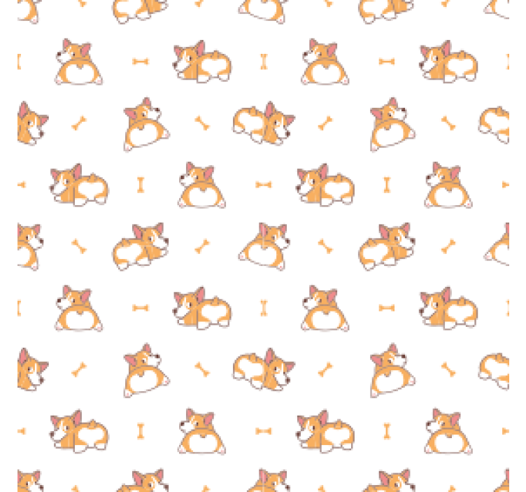 盲人怪物玩耍的柯基图案 - TenStickers