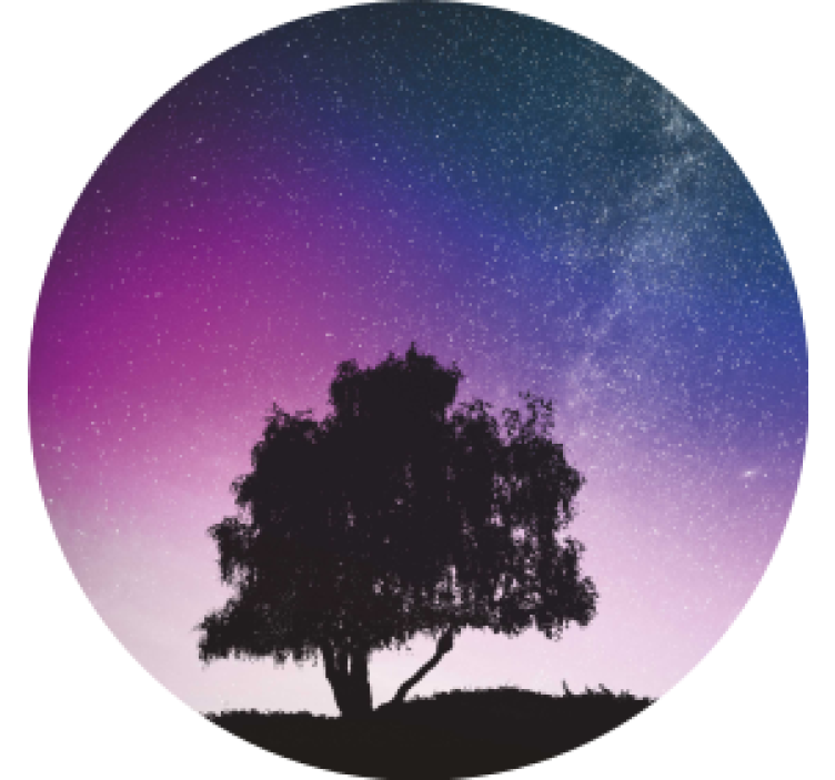 杯垫现代设计星夜树 - TenStickers