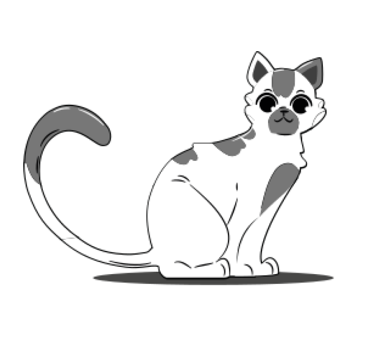 杯垫现代设计可爱猫咪造型 - TenStickers