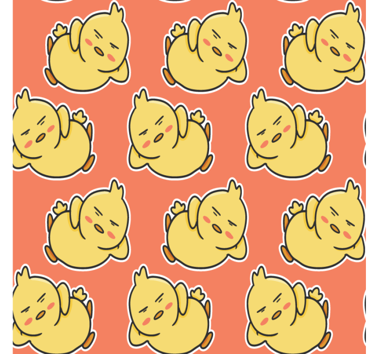 盲人怪物迷人的黄色小鸡图案 - TenStickers