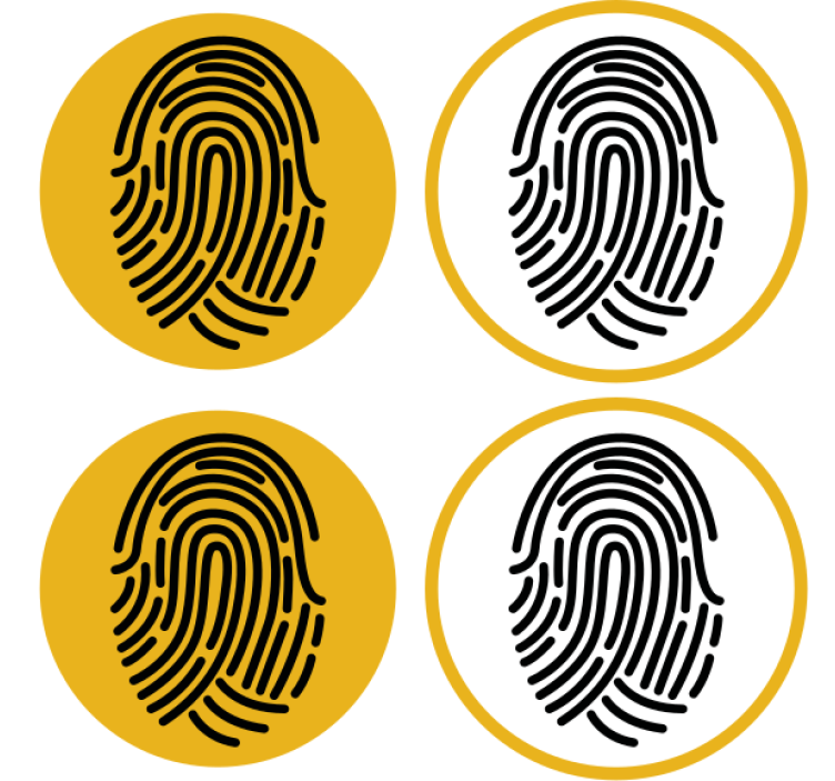 盲人怪物独特指纹图案 - TenStickers