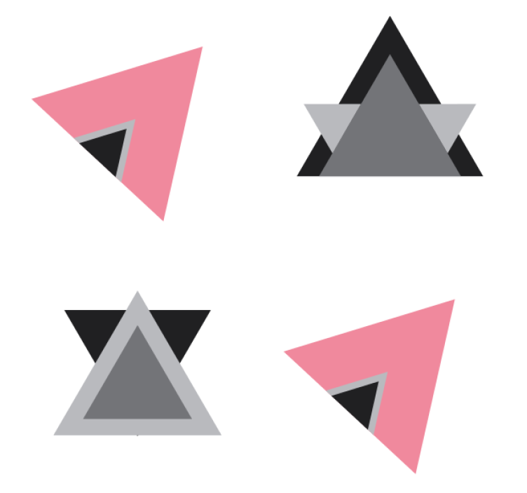 杯垫纹理与几何形状层次相结合 - TenStickers