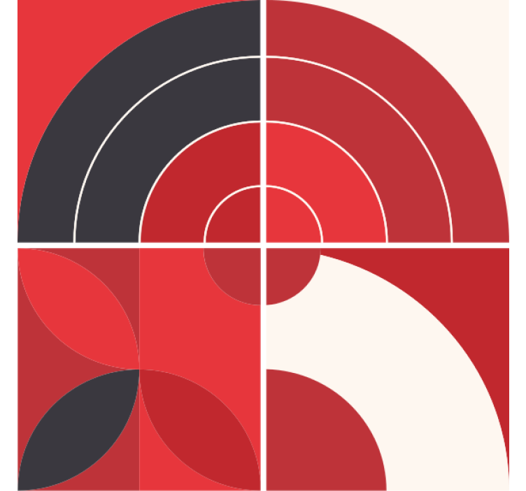 杯垫纹理与几何色彩图案相结合 - TenStickers