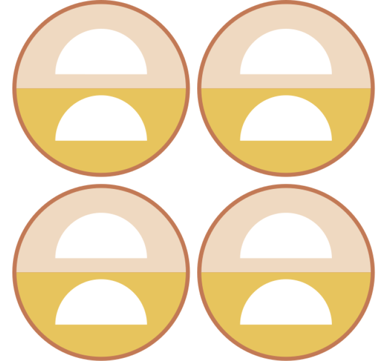 盲人怪物几何半圆形设计 - TenStickers