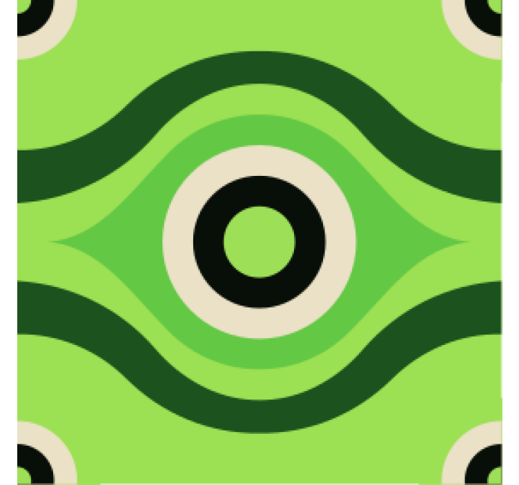 杯垫纹理波浪绿色图案 - TenStickers