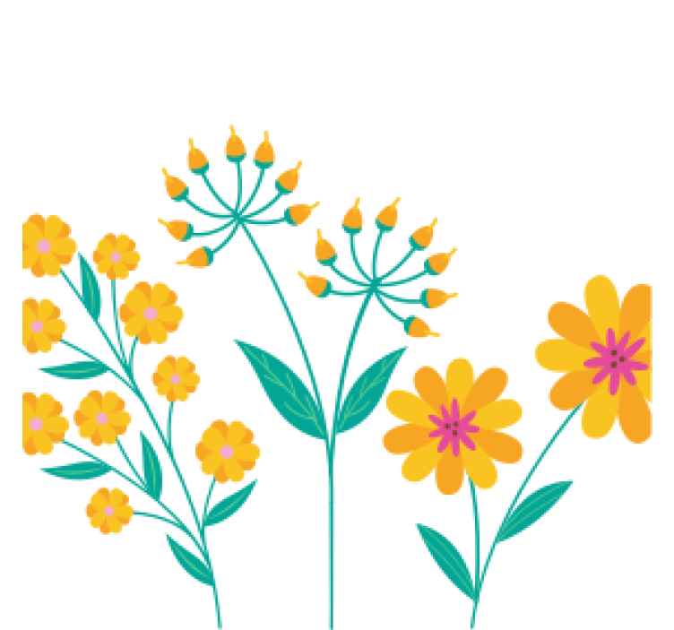 杯垫 啤酒垫 充满活力的花卉组合 - TenStickers