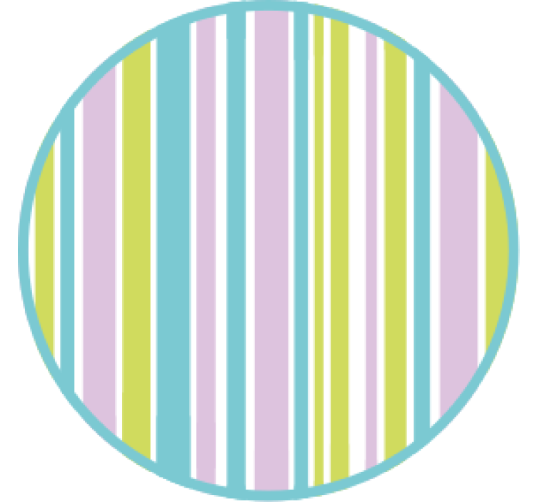 杯垫纹理呈现彩色条纹圆形设计 - TenStickers