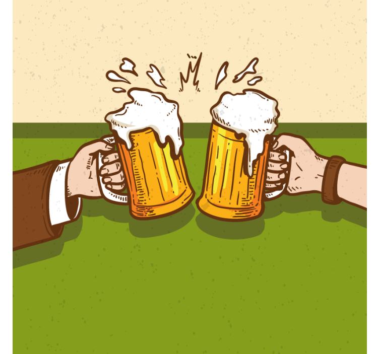 杯垫 啤酒垫 叮当作响的啤酒杯 - TenStickers