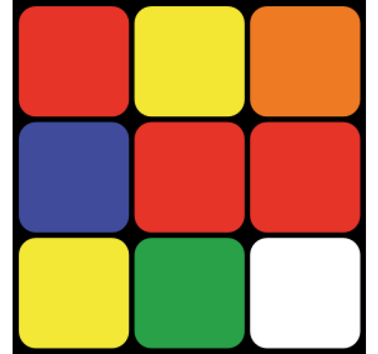 盲人怪物色彩方块排列 - TenStickers