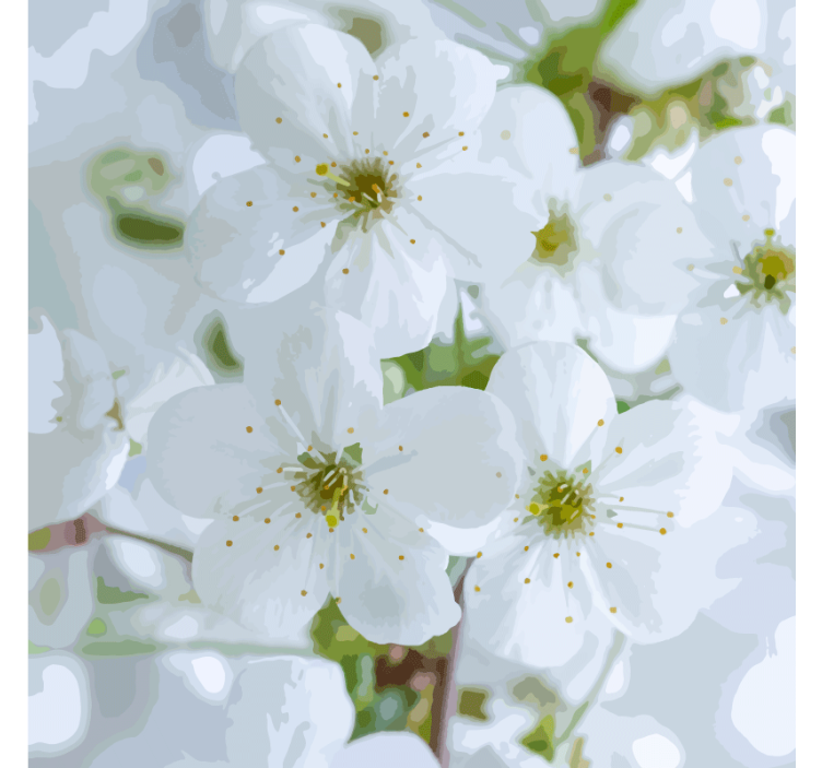 杯垫纹理精致樱花 - TenStickers