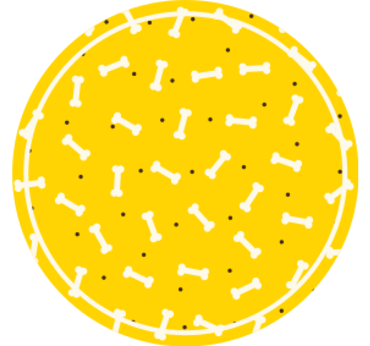 盲人怪物骨纹圆形产品 - TenStickers