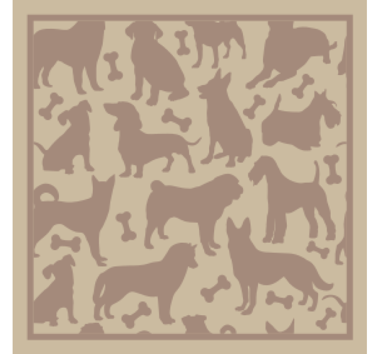 杯垫现代设计趣味犬形态 - TenStickers