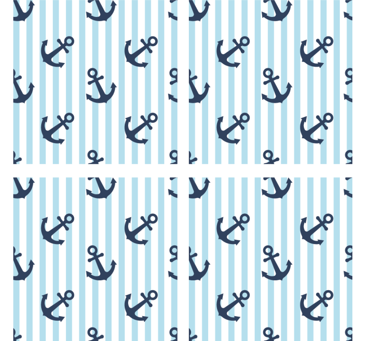 盲人怪物海洋锚图案 - TenStickers