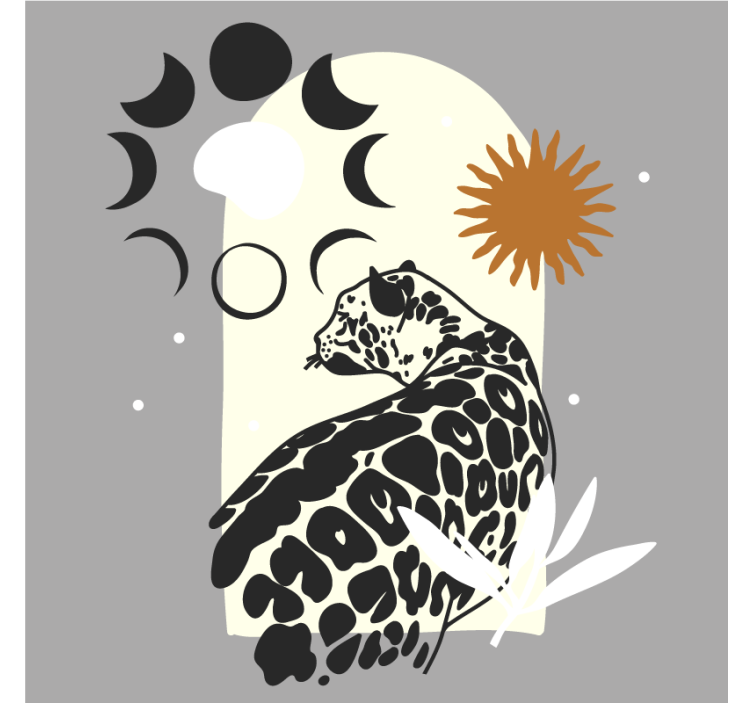 盲人怪物优雅豹纹剪影 - TenStickers