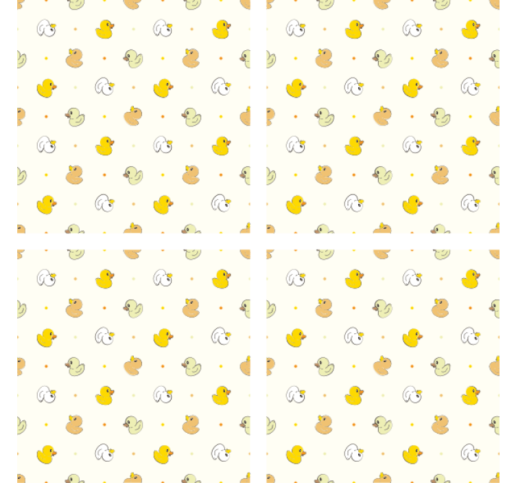 杯垫现代设计迷人橡皮鸭图案 - TenStickers