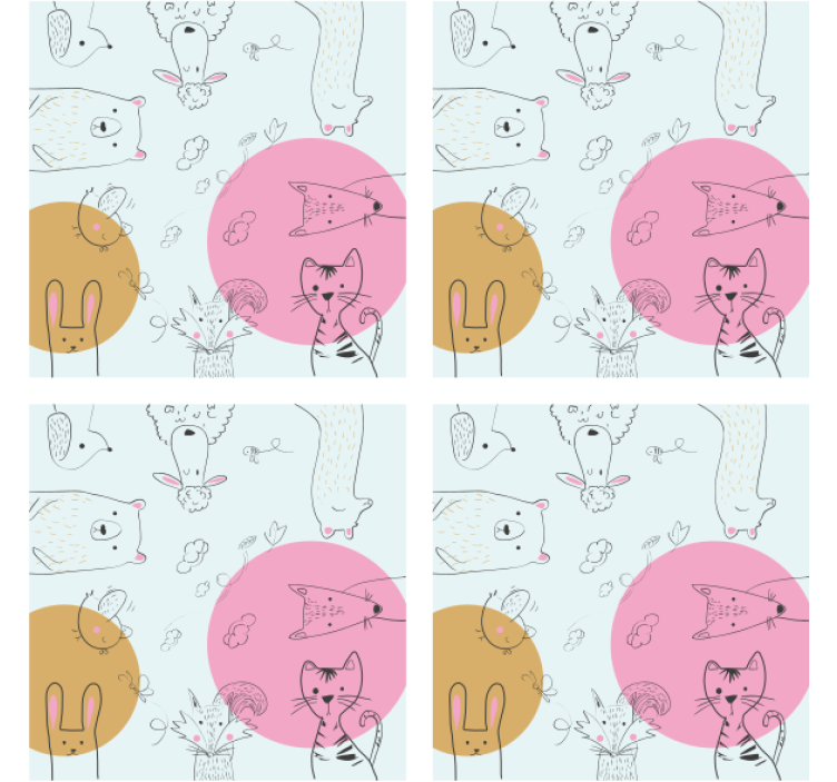 盲人怪物与奇幻动物插画相结合 - TenStickers