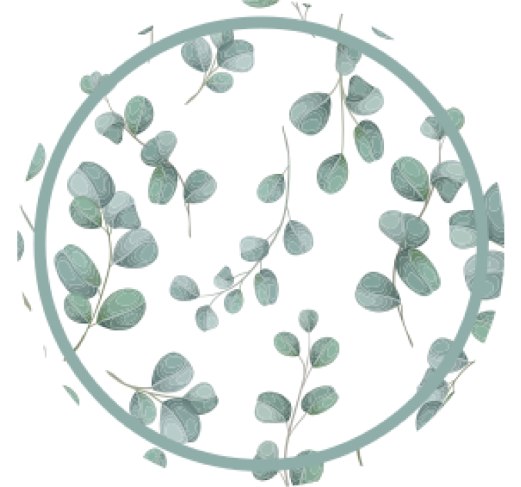 杯垫纹理与桉树叶图案相结合 - TenStickers