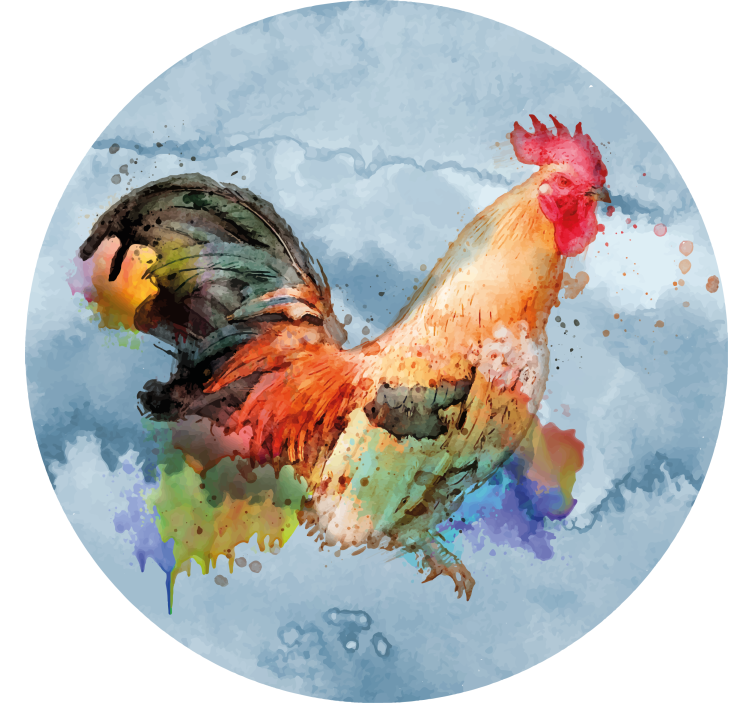 盲人怪物生动的公鸡插图 - TenStickers