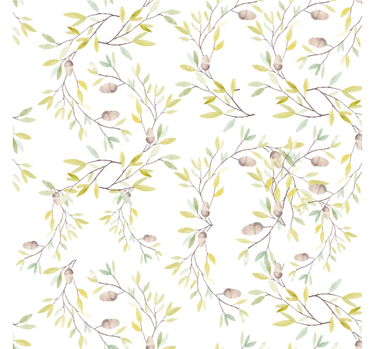 杯垫纹理与花卉藤蔓图案相结合 - TenStickers