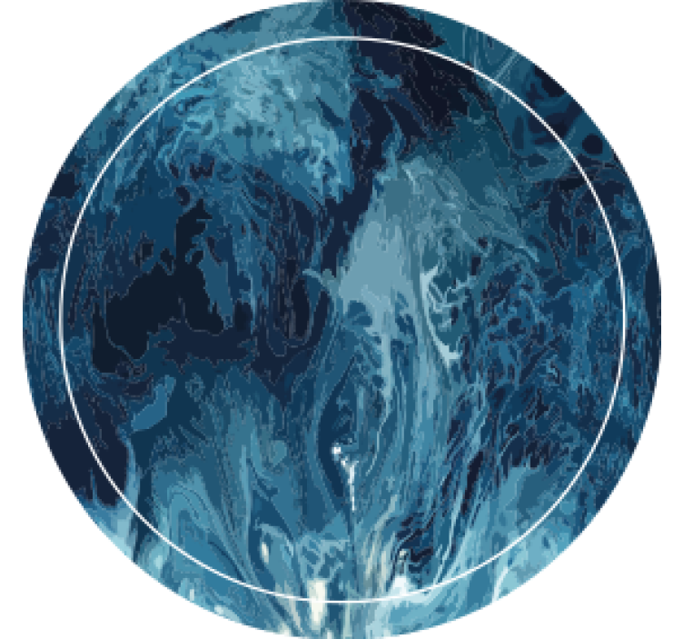 杯垫纹理抽象蓝色漩涡图案 - TenStickers