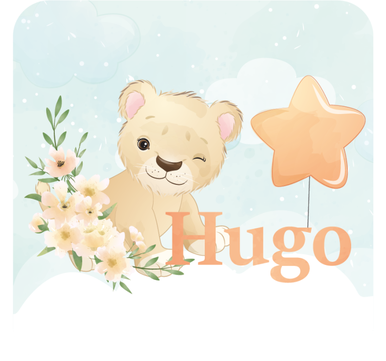 定制杯垫 梦幻狮子与星星 - TenStickers