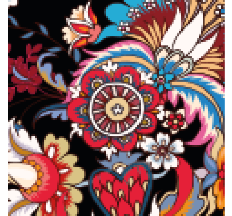 杯垫纹理生动花卉组合 - TenStickers