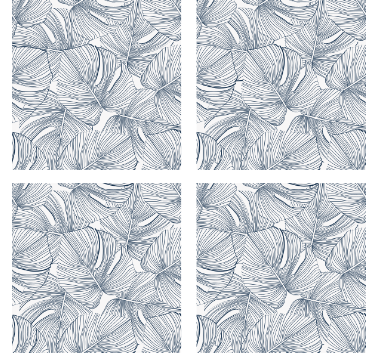 杯垫纹理叶子图案设计 - TenStickers