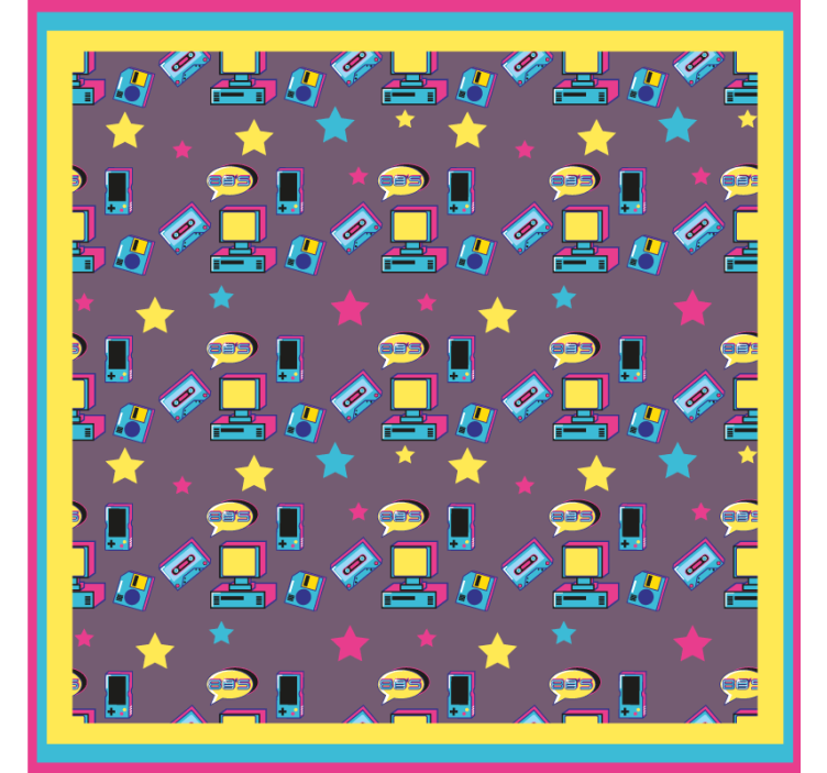 盲人怪物复古科技图案 - TenStickers