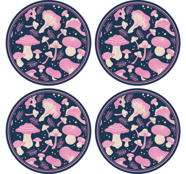 盲人怪物与奇幻蘑菇图案相遇 - TenStickers
