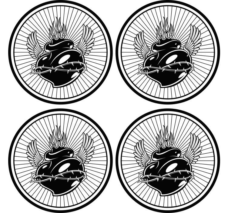 盲人怪物：带刺的翅膀心脏 - TenStickers