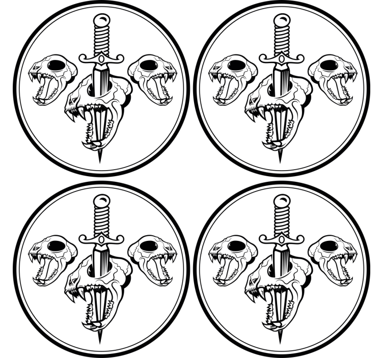 盲人怪物骷髅与剑艺术作品 - TenStickers