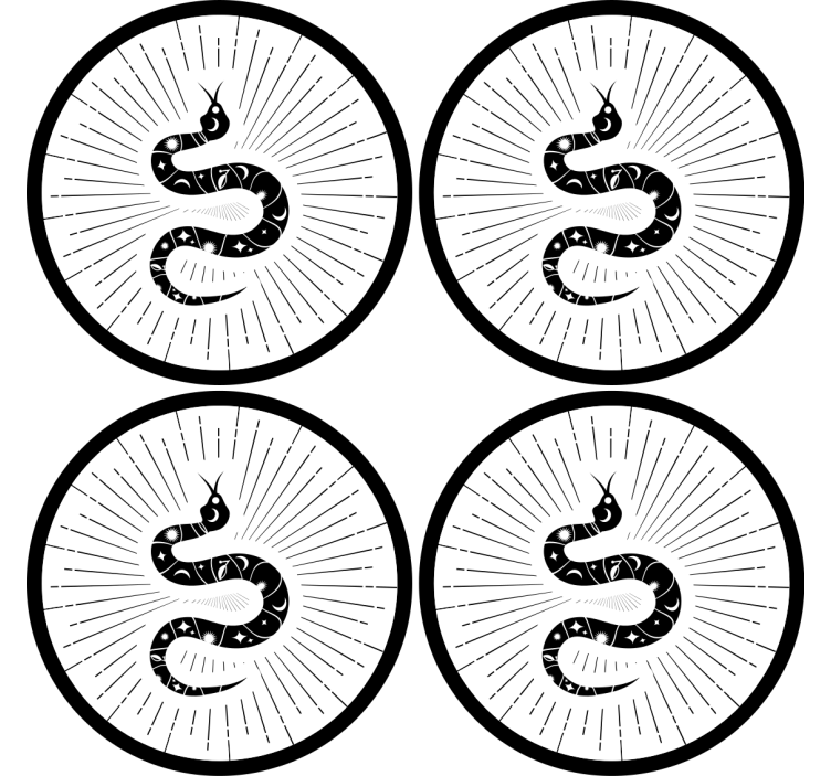 盲人怪物抽象蛇纹图案 - TenStickers