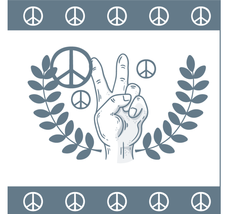 杯垫 残疾 和平手势胜利符号 - TenStickers
