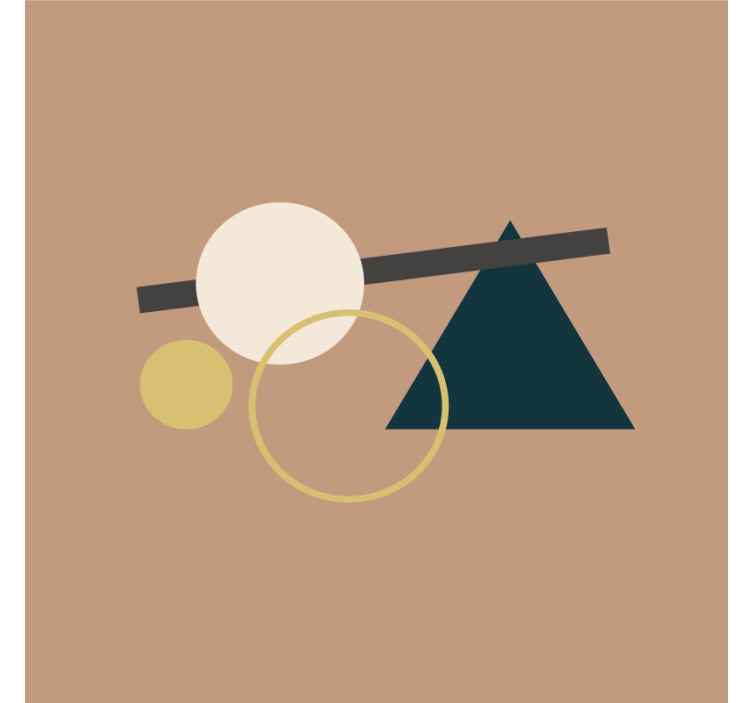 杯垫现代设计几何圆形图案 - TenStickers