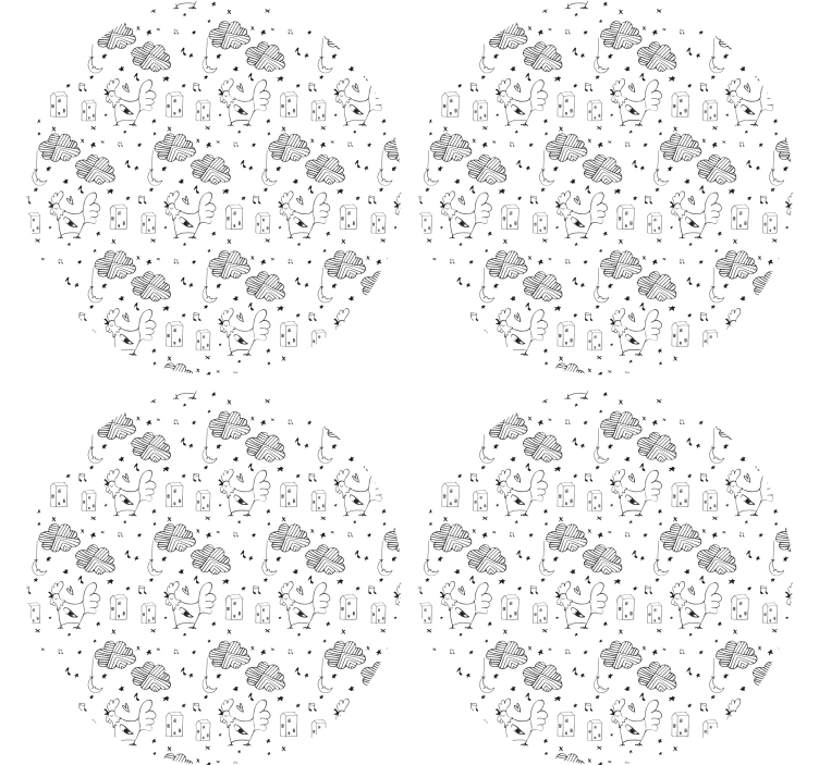 定制杯垫迷人农舍图案 - TenStickers