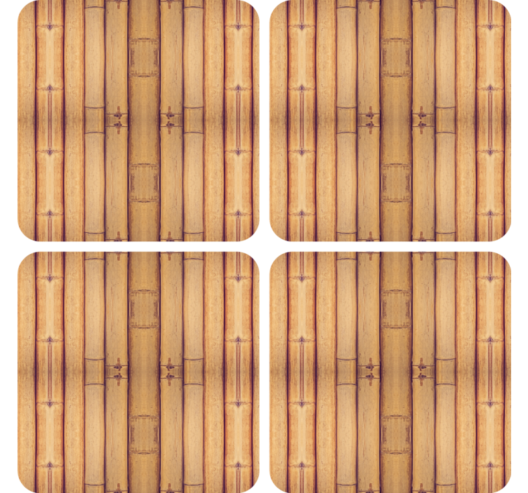 杯垫纹理呈现竹纹理表面 - TenStickers