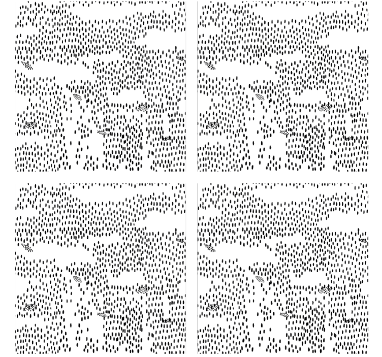 杯垫纹理抽象黑色图案 - TenStickers